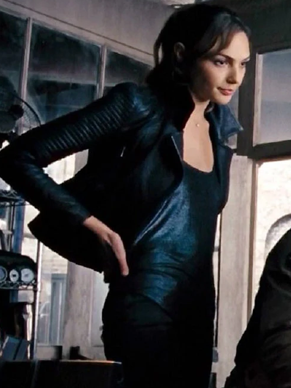 Fast & Furious 6 Gal Gadot Black Leather Jacket