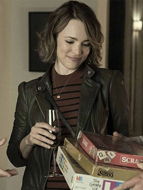 Game Night Annie Black Leather Biker Jacket