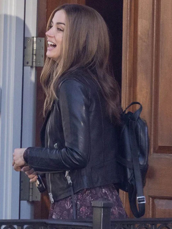 Ghosted Ana de Armas Black Biker Jacket