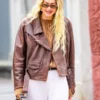 Gigi Hadid Brown Trucker Jacket
