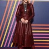 Gigi Hadid Maroon Coat
