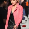 Gigi Hadid Pink Biker Jacket