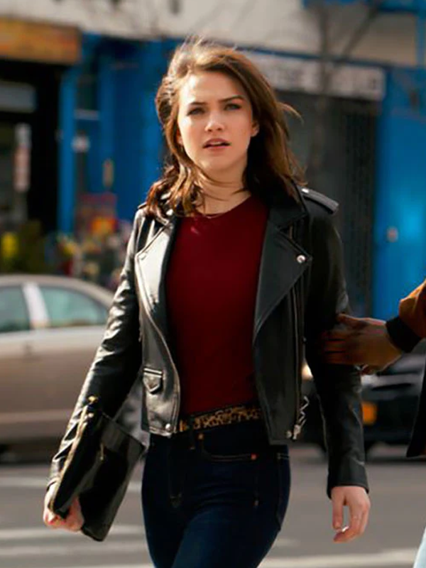 God Friended Me Cara Bloom Black Leather Jacket