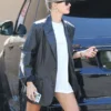 Hailey Bieber Black Blazer Coat