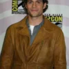 Henry Cavill Brown Leather Biker Jacket