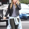 Hilary Duff Black Leather Jacket