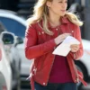Hilary Duff Red Jacket