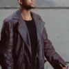 I Robot Will Smith Brown Leather jacket
