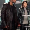 I Robot Will Smith Brown jacket