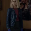 I Zombie Rose McIver Blue Leather Biker Jacket