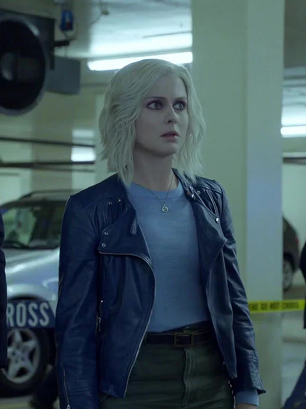 I Zombie Rose McIver Blue Biker Jacket