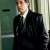 Insomnia Al Pacino Black Leather Trench Coat