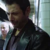 Jeff Goldblum Black Leather Blazer Jacket