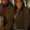 Jennifer Aniston Green Biker Jacket