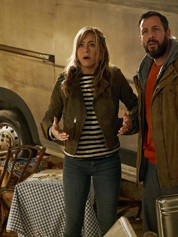 Jennifer Aniston Green Leather Jacket