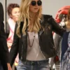 Jennifer Lawrence Black Leather Biker Jacket