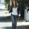 Jessica Biel Leather Black Jacket