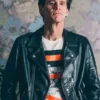 Jim Carrey Black Leather Biker Jacket