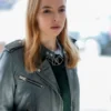 Jodie Comer Gray Biker Jacket