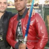 John Boyega British Actor Maroon Jacket