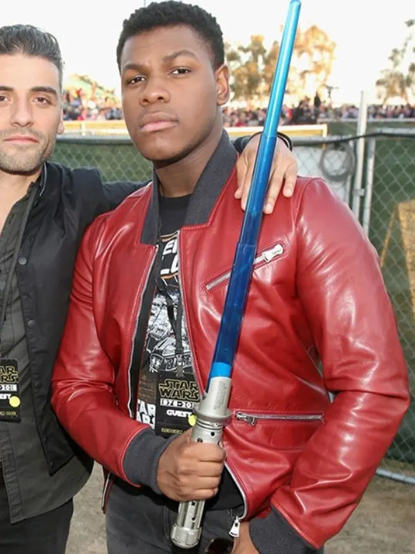 John Boyega British Actor Maroon Jacket