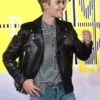 Justin Bieber Black Leather Jacket