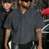 Kanye West Gray Suede Leather Jacket