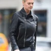 Kate Upton Black Biker Jacket