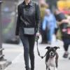 Kate Upton Black Leather Biker Jacket
