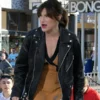 Kathryn Hahn Black Biker Jacket