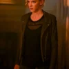 Katie Cassidy Black Biker Jacket