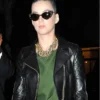 Katy Perry Black Leather Biker Jacket