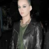 Katy Perry Black cropped Biker Jacket