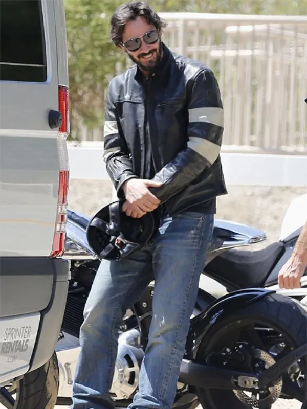 Keanu Reeves Black Leather Jacket