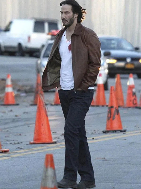 Keanu Reeves Brown Leather Jacket