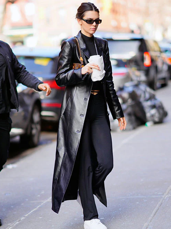 Kendall Jenner Black Long Coat