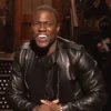 Kevin Hart Black Leather Biker Jacket