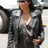 Kim Kardashian Black Biker Jacket