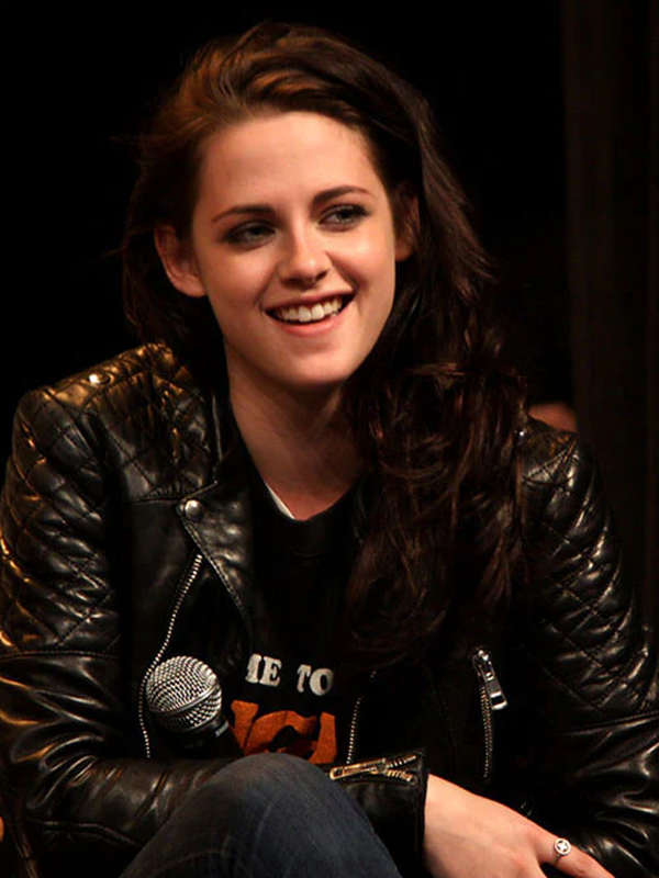 Kristen Stewart Black Leather Biker Jacket