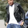 Kylian Mbappe Black Biker Jacket