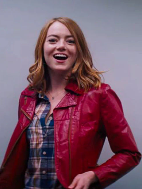 La La Land Mia Dolan Red Leather Jacket