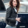 Lena Headey Black Leather Jacket