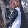 Lil Pump White Leather Jacket