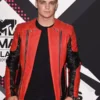 Martin Garrix Red Leather Jacket