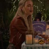 Maggie Rebecca Rittenhouse Brown Leather Biker Jacket