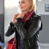 Margot Robbie Leather Black Biker Jacket