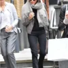 Meghan Duchess of Sussex Gray Leather Biker Jacket