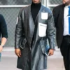 Michael B. Jordan Black Leather Coat