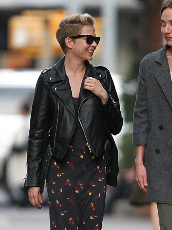 Michelle Williams Black Leather Biker Jacket