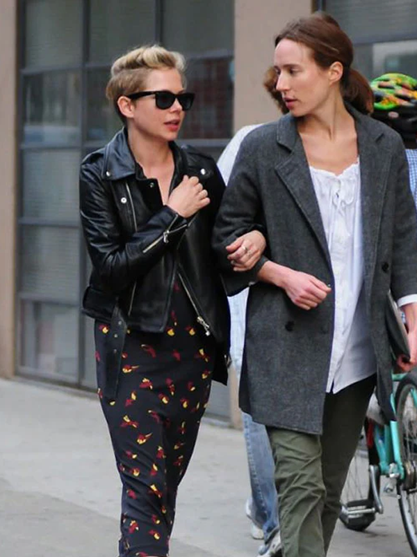 Michelle Williams Black Leather Jacket